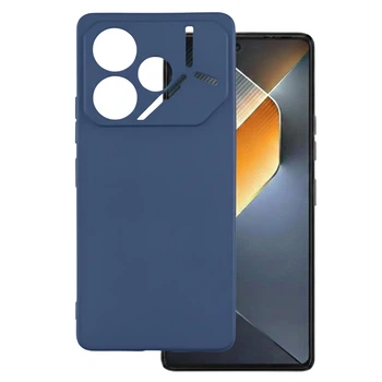 Чохол Fiji Full Soft Premium для Tecno POVA 6 (LI7) протиударний бампер з мікрофіброю Dark Blue