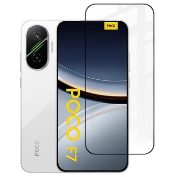 Защитное стекло Fiji Premium для Poco F7 полная проклейка Anti-Static черный