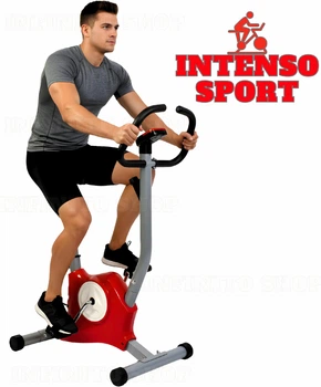 Велотренажер для домашних тренировок Infinito Intenso Sport (до 100 кг, механический, компактный, серо-красный)
