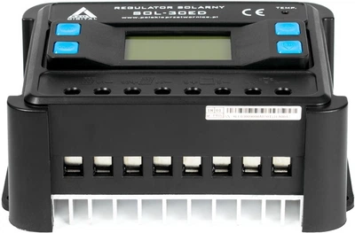 Контролер заряду сонячної батареї  AZO Digital PWM SOL-30ED 12/24 - 30A Дисплей LCD (5905279203907)