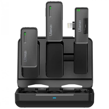 Беспроводной микрофон ULANZI UW-MIC 20P рекордер для iPhone и iPad двойной с зарядным футляром