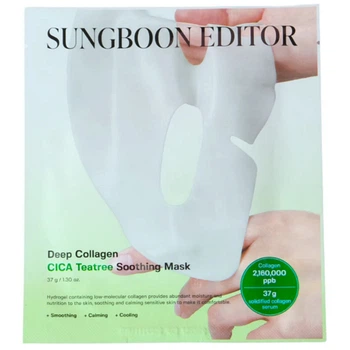 Успокаивающая маска для лица Sungboon Editor Deep Collagen Cica Teatree Soothing Mask 4 шт (8800253020396)
