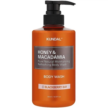 Гель для душа с медом и макадамией аромат ежевики Kundal Honey & Macadamia Body Wash Blackberry Bay 500 мл (8809568740272)