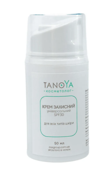 Крем Tanoya захисний універсальний SPF 30 для обличчя і тіла всіх типів шкіри, 50 мл