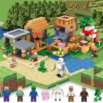 Конструктор Minecraft SJ8802 Селище 6 в 1 569 деталей Майнкрафт MineWorld My World