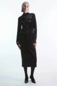 Сукня жіноча COS open-back velvet midi dress 1205117001 М Чорний
