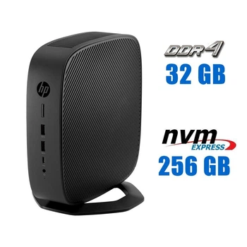 Неттоп HP t740 Thin Client USFF / AMD Ryzen V1756B (4 (8) ядра по 3.25 - 3.6 GHz) (аналог i7-7700T) / 32 GB DDR4 / 256 GB SSD M.2 / AMD Radeon RX Vega 8 Graphics / Win 10 Pro б/у