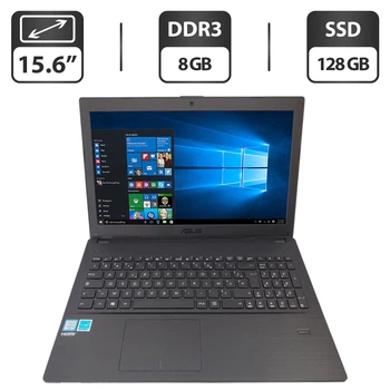 Ноутбук Asus P2538U / 15.6" (1366x768) TN / Intel Core i5-6200U (2 (4) ядра по 2.3 - 2.8 GHz) / 8 GB DDR3 / 128 GB SSD / Intel HD Graphics 520 / WebCam / DVD-ROM б/у