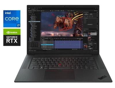 Игровой ультрабук Lenovo ThinkPad P1 Gen 6 / 16" (2560x1600) IPS / Intel Core i7-13800H (14 (20) ядер по 2.5 - 5.2 GHz) / 32 GB DDR5 / 2000 GB SSD NVMe / nVidia GeForce RTX 4080, 12 GB GDDR6, 192-bit / WebCam б/у