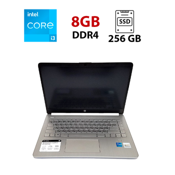 Ультрабук HP 14-dq2031tg / 14" (1920x1080) IPS / Intel Core i3-1125G4 (4 (8) ядер 2.0 - 3.7 GHz) / 8 GB DDR4 / 256 GB SSD / Intel UHD Graphics / WebCam / Win Home Lic 10 б/у