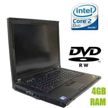 Ноутбук Б-класс Lenovo ThinkPad T400 / 14" (1440x900) TN / Intel Core 2 Duo P8600 (2 ядра по 2.4 GHz) / 4 GB DDR3 / 320 GB HDD / Intel GMA 4500 Graphics / NoWebCam б/у