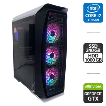 Игровой ПК AeroCool Aero One Frost Tower / Intel Core i7-4790 (4 (8) ядер 3,6 - 4,0 ГГц) / 24 ГБ DDR3 / 240 ГБ SSD + 1000 ГБ SSD / nVidia GeForce GTX 1060, 6 ГБ GDDR5, 192-bit / 500 Вт б/у