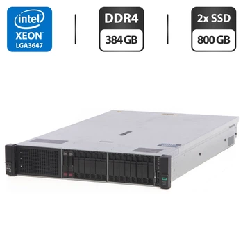 Сервер HP ProLiant DL380 Gen10 (8x 2.5 SFF, 8x 2.5 U2 NVMe) 2U Rack / 2x Intel Xeon Gold 6138 (20 (40) ядра по 2.0 - 3.7 GHz) / 384 GB DDR4 / 2x 1200 GB HDD (SAS) / RAID HP Smart Array P408 / 2x 500W б/у