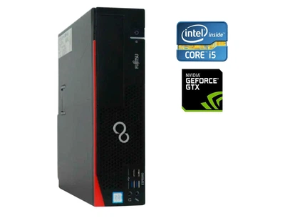 ПК Fujitsu Esprimo D556 2 E85+ SFF / Intel Core i5-6400 (4 ядра по 2.7 - 3.3 GHz) / 8 GB DDR4 / 120 GB SSD + 500 GB HDD / nVidia GeForce GTX 745, 2 GB GDDR3, 128-bit / DVD-ROM / Win 10 б/у