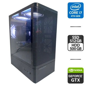 Компьютер Prologix GM-01MAV Tower / Intel Core i7-4790K (4 (8) ядра по 4,0 - 4,4 ГГц) / 24 ГБ DDR3 / 512 ГБ SSD + 500 ГБ HDD / nVidia GeForce GTX 1650, 4 ГБ GDDR6, 128-бит / 500 Вт б/у