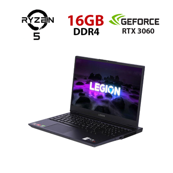 Ігровий ноутбук Lenovo Legion 5 15ACH6H / 15.6" (1920x1080) IPS / AMD Ryzen 5 5600H (6 (12) ядер по 3.3 - 4.2 GHz) / 16 GB DDR4 / 480 GB SSD / nVidia GeForce RTX 3060, 6 GB GDDR6, 192-bit / WebCam б/в