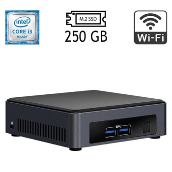 Неттоп Intel NUC NUC7i3DNK USFF / Intel Core i3-7100U (2 (4) ядра по 2.4 GHz) / 8 GB DDR4 / 250 GB SSD M.2 / Intel HD Graphics 620 / Wi-Fi б/у