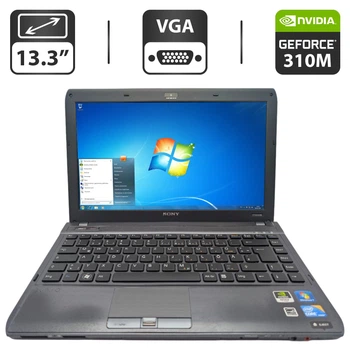 Ноутбук Sony VPC S13 / 13.3" (1366x768) TN / Intel Core i5-580M (2 (4) ядра по 2.6 - 3.3 GHz) / 6 GB DDR3 / 500 GB HDD / nVidia GeForce 310M, 512 MB GDDR3, 64-bit / WebCam / DVD-ROM б/у