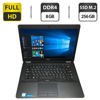 Ультрабук Dell Latitude E7470 / 14" (1920x1080) IPS / Intel Core i5-6300U (2 (4) ядра по 2.4 - 3.0 GHz) / 8 GB DDR4 / 256 GB SSD M.2 / Intel HD Graphics 520 / WebCam б/у