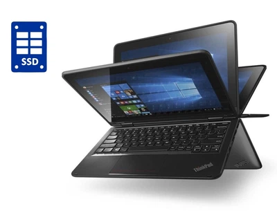 Нетбук-трансформер Lenovo ThinkPad Yoga 11e / 11.6" (1366x768) IPS Touch / Intel Celeron N2920 (4 ядра по 1.86 - 2.0 GHz) / 8 GB DDR3 / 192 GB SSD / Intel HD Graphics / WebCam / Win 10 Pro б/у