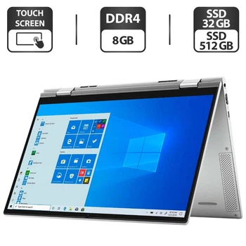 Ноутбук-трансформер Dell Inspiron 7300 2-in-1 / 13.3" (1920x1080) IPS Touch / Intel Core i5-10210U (4 (8) ядер по 1.6 - 4.2 GHz) / 8 GB DDR4 / 32 GB SSD M.2 + 512 GB SSD M.2 / Intel UHD Graphics / WebCam б/у