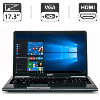Ноутбук Toshiba Satellite L670 / 17.3" TN / Pentium P6200 (2 ядра по 2.13GHz) / 4GB DDR3 / 320GB HDD / HD Graphics / WebCam / DVD-ROM / VGA б/у