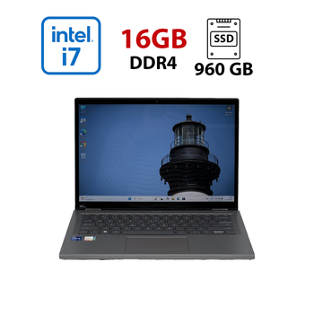 Ультрабук-трансформер Б-класс Acer Aspire A5SP14-51MTN / 14" (1920x1080) IPS / Intel Core i7-1355U (10 (12) ядер по 3.7 - 5.0 GHz) / 16 GB DDR4 / 960 GB SSD / Intel Iris Xe Graphics / WebCam б/у
