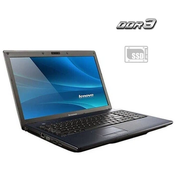 Ноутбук Б-класс Lenovo G560e / 15.6" (1366x768) TN / Intel Celeron T3500 (2 ядра по 2.1 GHz) / 4 GB DDR3 / 120 GB SSD / Intel GMA 4500MHD Graphics / WebCam / АКБ не держит б/у