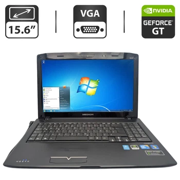 Ноутбук Medion Akoya P6624 / 15.6" (1366x768) TN / Intel Core i3-370M (2 (4) ядра по 2.4 - 2.5 GHz) / 6 GB DDR3 / 750 GB HDD / nVidia GeForce GT 425M, 1 GB GDDR3, 128-bit / WebCam / АКБ не держит б/у