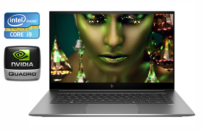 Мобильная рабочая станция HP zBook Studio G7 / 15,6" (1920x1080) IPS / Intel Core i9-10885H (8 (16) ядер по 2.4 - 5.3 GHz) / 32 GB DDR4 / 512 GB SSD / nVidia Quadro RTX 3000, 6 GB GDDR6, 192-bit / Fingerprint / WebCam / Windows 10 б/у