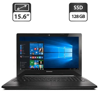Ноутбук Б-класс Lenovo G50 / 15.6" (1366x768) TN / Intel Celeron N2830 (2 ядра по 2.16 - 2.41 GHz) / 4 GB DDR3 / 128 GB SSD / Intel HD Graphics / WebCam б/у