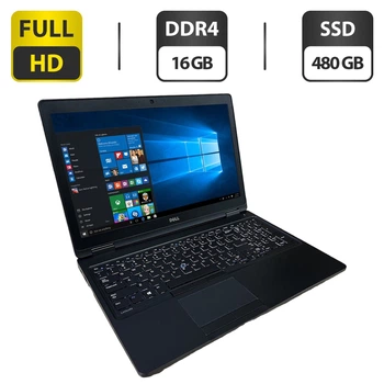 Ноутбук Dell Latitude 5580 / 15.6" (1920x1080) TN / Intel Core i5-6300U (2 (4) ядра по 2.4 - 3.0 GHz) / 16 GB DDR4 / 480 GB SSD / Intel HD Graphics 520 / WebCam б/у