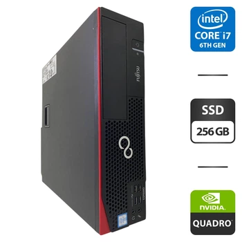 Компьютер Fujitsu Esprimo D956 E85 SFF / Intel Core i7-6700 (4 (8) ядра по 3.4 - 4.0 GHz) / 16 GB DDR4 / 256 GB SSD / nVidia Quadro K1200, 4 GB GDDR5, 128-bit б/у