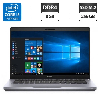 Ультрабук Б-класс Dell Latitude 5411 / 14" (1920x1080) IPS / Intel Core i5-10400H (4 (8) ядра по 2.6 - 4.6 GHz) / 8 GB DDR4 / 256 GB SSD M.2 / Intel UHD Graphics / WebCam / Windows 10 б/у