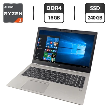 Ноутбук HP EliteBook 755 G5 / 15.6" (1920x1080) IPS / AMD Ryzen 3 Pro 2300U (4 ядра по 2.0 - 3.4 GHz) / 16 GB DDR4 / 240 GB SSD / AMD Radeon Vega 6 Graphics / WebCam б/у