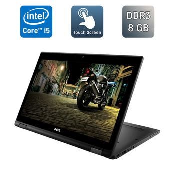 Нетбук-трансформер Dell Latitude 5289 / 12.5" (1920x1080) IPS Touch / Intel Core i5-7300U (2 (4) ядра по 2.6 - 3.5 GHz) / 8 GB DDR3 / 256 GB SSD / Intel HD Graphics 620 / WebCam / TouchID / Windows 10 б/у