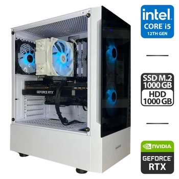Игровой ПК Gamdias Talos E3 Tower / Core i5-12400F (6(12) ядер по 2.5-4.4GHz) / 16GB DDR4 / 1000GB SSD M.2 + 1000GB HDD / GeForce RTX 3070, 8GB GDDR6 256-bit / 750W - Б/У