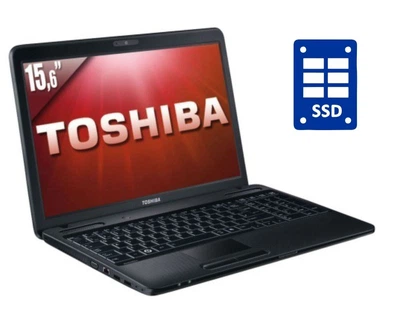Ноутбук Toshiba Satellite C660 / 15.6" TN / Pentium T4500 (2 ядра по 2.3 GHz) / 8 GB DDR3 / 240GB SSD / HD Graphics 1000 / WebCam б/у