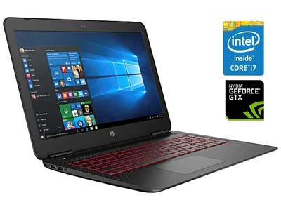 Ігровий ноутбук Б-клас HP Omen 15-ax257nr / 15.6" (1920x1080) IPS / Intel Core i7-7700HQ (4 (8) ядра по 2.8 - 3.8 GHz) / 16 GB DDR4 / 240 GB SSD / nVidia GeForce GTX 1050 Ti, 4 GB GDDR5, 128-bit / WebCam б/в