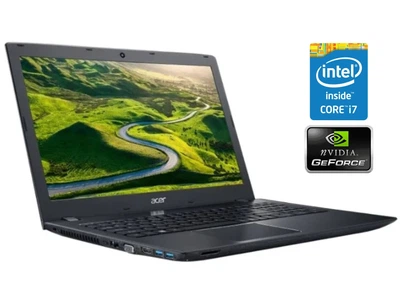 Ігровий ноутбук Acer Aspire E5-576G / 15.6" (1920x1080) IPS / Intel Core i7-8550U (4 (8) ядра по 1.8 - 4.0 GHz) / 8 GB DDR4 / 256 GB SSD / nVidia GeForce MX150, 2 GB GDDR5, 64-bit / WebCam б/в