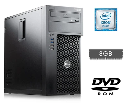 Компьютер Dell Precision 3620 Tower / Intel Xeon E3-1245 v5 (4 (8) ядра по 3.5 - 3.9 GHz) / 8 GB DDR4 / no HDD / Intel HD Graphics P530 / 290W / DVD-ROM / DisplayPort / HDMI б/у