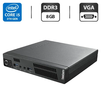 Неттоп Lenovo ThinkCentre M92p Tiny USFF / Core i5-3470T (2(4) ядра по 2.9-3.6 GHz) / 8GB DDR3 / 250GB HDD /HD Graphics 2500 / VGA / Блок питания б/у