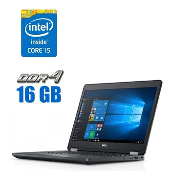 Ультрабук Б-класс Dell Latitude E5470 / 14" (1920x1080) TN / Intel Core i5-6440HQ (4 ядра по 2.6 - 3.5 GHz) / 16 GB DDR4 / 512 GB SSD M.2 / Intel HD Graphics 530 / WebCam / Win 10 Pro б/у