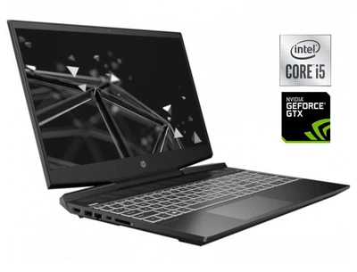 Игровой ноутбук Б-класс HP Pavilion Gaming 15-dk1035nr / 15.6" (1920x1080) IPS / Intel Core i5-10300H (4 (8) ядра по 2.5 - 4.5 GHz) / 16 GB DDR4 / 512 GB SSD / nVidia GeForce GTX 1050, 3 GB GDDR5, 96-bit / WebCam б/у