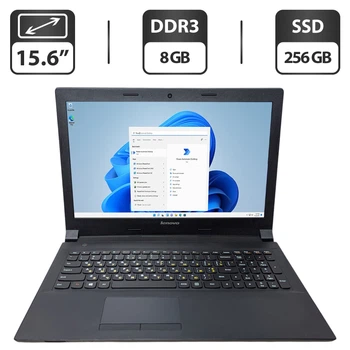 Ноутбук Б-класс Lenovo IdeaPad B50-30 / 15.6" (1366x768) TN / Intel Celeron N2840 (2 ядра по 2.16 - 2.58 GHz) / 8 GB DDR3 / 256 GB SSD / Intel HD Graphics / WebCam б/у