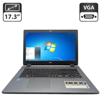 Ноутбук Acer Aspire E5-731 / 17.3" (1600x900) TN / Intel Pentium 3556U (2 ядра по 1.7 GHz) / 8 GB DDR3 / 1000 GB HDD / Intel HD Graphics / WebCam / DVD-ROM б/у