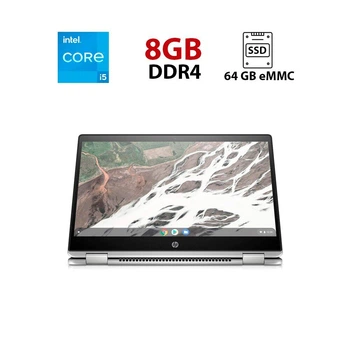 Ультрабук HP Chromebook x360 14 G1 / 14" (1920x1080) IPS Touch / Intel Core i5-8365U (4 (8) ядра по 1.6 - 4.1 GHz) / 8 GB DDR4 / 64 GB eMMC / Intel UHD Graphics 620 / WebCam / ChromeOS б/у