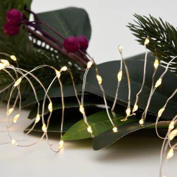 Світлодіодна гірлянда Christmas Decoration 80 LED 4.1 м (8 функцій) на батарейках Теплий білий (AX9731720)