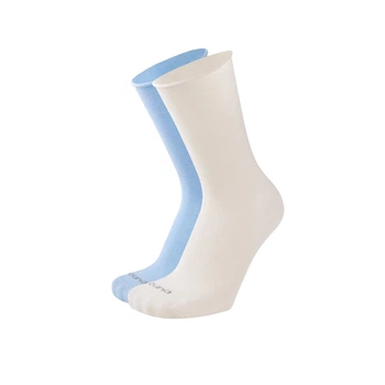 Набор из 2-х пар женских носков без резинки DUNA 1597 One Size (35-40) Голубой