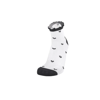 Прозрачные детские носки в сердечка, капроновые DUNA 4310 35-38 Черный